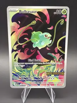 Bulbasaur Mega Evolution Stamped 133/132 Holo Illustration Rare Pokemon TCG - Image 1