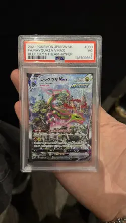 Pokemon Rayquaza VMAX Hyper Rare Full Art Holo S7r Blue Sky Stream PSA 083/067 - Image 1