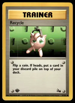 Pokemon TCG Fossil #61/62 Recycle NEAR MINT 1st Edition - Image 1