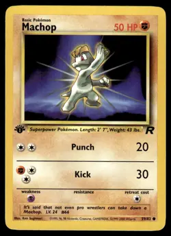 Pokemon TCG Team Rocket 1st Edition #59/82 Machop LP+ - Image 1