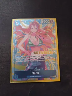 One Piece Card Game Nami Winner P-112 Heroines Battle Promo ENGLISH - Image 1