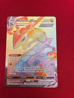 Rayquaza VMAX 217/203 Pokemon TCG Evolving Skies Rainbow Secret Rare Card NM/M - Image 1