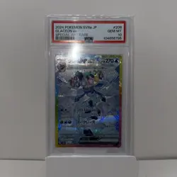 PSA 10 Glaceon ex SAR 206/187 Terastal Festival sv8a 2024 Pokemon Card Japanese - Image 1