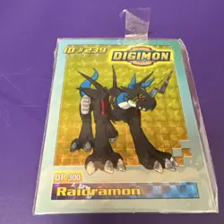 Bandai Digimon Raidramon #239 1999 Holo Vintage Card Game Single - original seal - Image 4