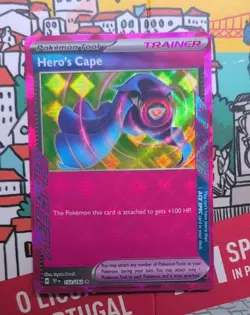 Hero's Cape 152/162 Ace Spec Rare Trainer Temporal Forces Pokemon Card - Image 1