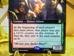 Cheering Crowd rare extended art magic the gathering spider-man trading cards - Image 2