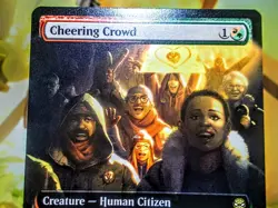 Cheering Crowd rare extended art magic the gathering spider-man trading cards - Image 3