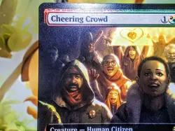 Cheering Crowd rare extended art magic the gathering spider-man trading cards - Image 4