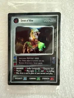 Star Trek CCG Foil Seven of Nine promo card New Sealed - Image 1