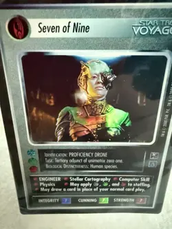 Star Trek CCG Foil Seven of Nine promo card New Sealed - Image 2
