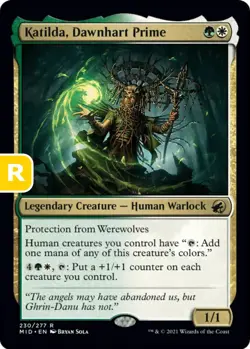 MTG Katilda Dawnhart Prime Midnight Hunt Rare Legendary Creature NM - Image 1