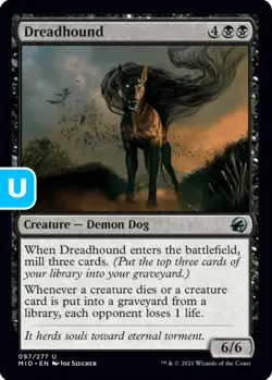 MTG Dreadhound Innistrad Midnight Hunt Uncommon Creature Demon Dog NM - Image 1
