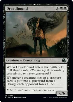 MTG Dreadhound Innistrad Midnight Hunt Uncommon Creature Demon Dog NM - Image 2