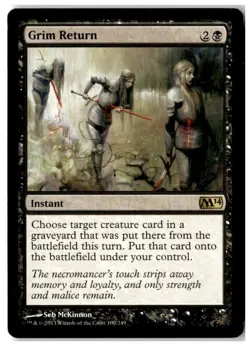 MTG Grim Return - Magic 2014 (M14) Heavily Played Heavily Played Playset (x4) - Image 1