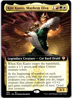 Kitt Kanto, Mayhem Diva (Extended Art) FOIL Streets of New Capenna Commander NM - Image 1