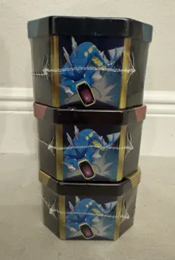 Pokemon Hidden Fates GX Tins Art Set of 3 Sealed Charizard Raichu Gyarados - Image 3
