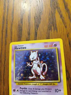 1999 Pokemon Mewtwo Holo 10/102 - Image 2