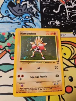 Pokemon Hitmonchan 2nd Edition Holo Rare TCG Card 8/130 - Image 1