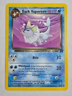 Dark Vaporeon 45/82 Uncommon Team Rocket Pokemon LP - Image 1