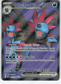 Hydreigon ex 161/086 Ultra Rare Holo SV: White Flare NM Pokemon - Image 1