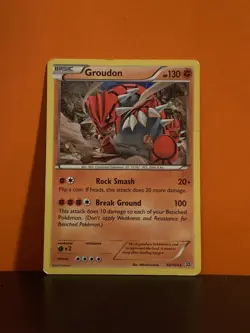Pokemon TCG Groudon 84/160 Primal Clash Set Holo Rare Cracked Ice Fighting MP! - Image 1