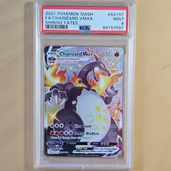 Pokemon Charizard VMAX SV107/SV122 Shining Fates Shiny Vault Holo PSA 9 - Image 1