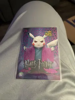 Harry Potter (Pikachu) #E11 - Pink Holo Box Hit Electric Pikachu Cosplay Pokemon - Image 1