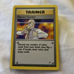 Gym Heroes Pokemon TCG Blaine's Gamble 121/132 - Image 1
