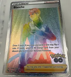 Pokemon TCG Blanche 082/078 Pokemon GO Secret Rare Holo Rainbow - Image 1