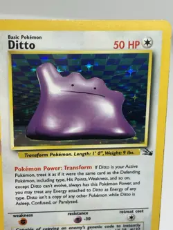 Ditto 3/62 Pokemon Base Set Fossil Holo Rare WOTC. LP - Image 3
