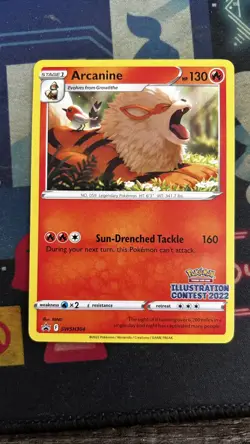 Arcanine (Pokemon Illustration Contest 2022) #SWSH304 Black Star Promo NM - Image 1