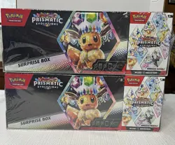 LOT OF 2: Pokemon Prismatic Evolutions Surprise Box & Booster Bundle Sam’s Club! - Image 1