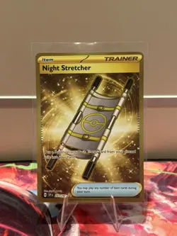 Pokemon Surging Sparks Night Stretcher 251/191 Gold Hyper Rare NM - Image 1