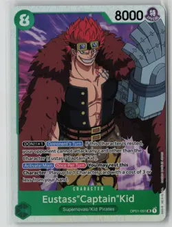 Eustass"Captain"Kid OP01-051 One Piece Romance Dawn Super Rare Near Mint - Image 1