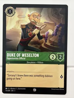 Duke of Weselton Opportunistic Official 73/204 Disney Lorcana First Chapter - Image 2