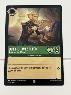 Duke of Weselton Opportunistic Official 73/204 Disney Lorcana First Chapter - Image 3