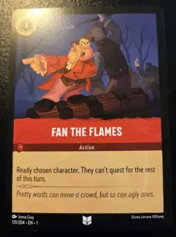 Fan The Flames 131/204 Uncommon The First Chapter Disney Lorcana TCG - Image 1
