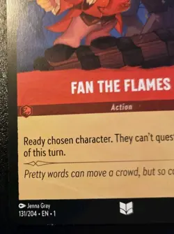 Fan The Flames 131/204 Uncommon The First Chapter Disney Lorcana TCG - Image 4