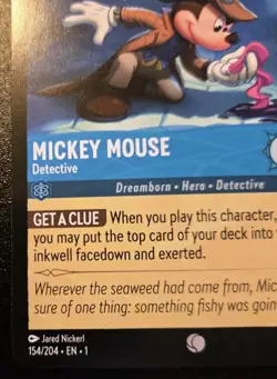 Mickey Mouse - Detective 154/204 Common The First Chapter Disney Lorcana TCG - Image 4