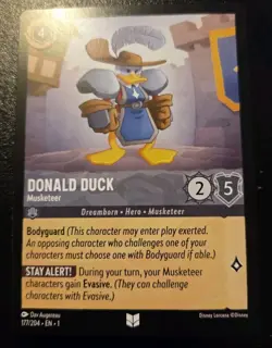 Donald Duck - Musketeer 177/204 Uncommon The First Chapter Disney Lorcana TCG - Image 1