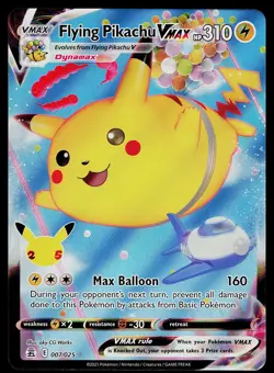 Pokemon Card - Flying Pikachu VMAX Celebrations 007/025 Ultra Rare - Image 1