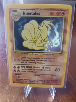 Pokemon Card Ninetales, Base Set, Holo Rare, 12/102, NM/M, Never Played - Image 1