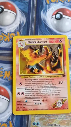 Blaine's Charizard Pokemon TCG Gym Challenge Card #6 Charizard 2000 Vintage - Image 3