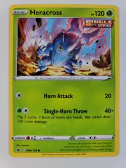 Printing error. Heracross 006/198 Chilling Reign LP/NM top of card pinched - Image 2