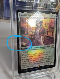 AERITH GAINSBOROUGH **PRERELEASE** MTG FINAL FANTASY PROMO #0004 FOIL TAG 9 - Image 2