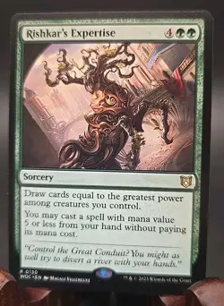 Rishkar's Expertise Commander: Wilds of Eldraine MTG Regular Lightly Played - Image 1