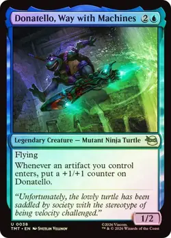 NM Foil Donatello, Way with Machines, MTG, TMNT, Magic the Gathering, 38 - Image 1