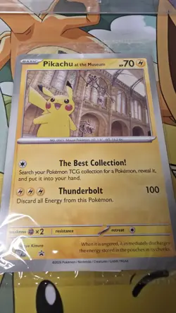 Pikachu At The Museum Jumbo Pokemon Card - Natural History Museum - Image 1