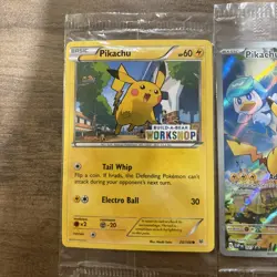 Pokemon Pikachu Sealed Promo Lot of 3 Nm Build A Bear Detective Paldea Evolved - Image 4