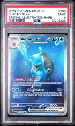 2023 POKEMON MEW EN-151 SPECIAL ILLUSTRATION RARE #200 BLASTOISE EX PSA 9 - Image 1